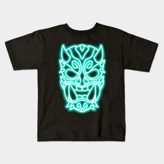 Neon Demon Mask Kids T-Shirt by ArtOfAidenSalazar